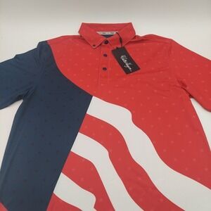 Man's Size S -Walter Hagen Performance 11 Novelty Print Golf Polo